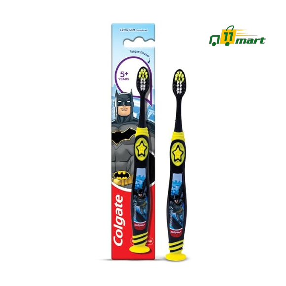 Colgate Batman (Extra Soft) Kids Toothbrush with Tongue Cleaner