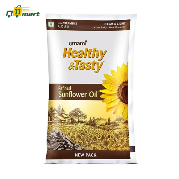 Emami Healthy and Tasty Refined Sunflower Oil Pouch