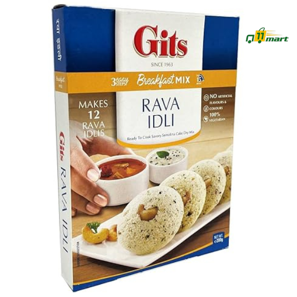 Gits Instant Rava Idli Breakfast Mix, Makes 12 per Pack