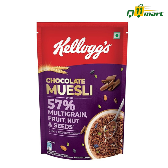 Kellogg's New Chocolate Muesli 57% Multigrain, Fruit, Nut & Seeds