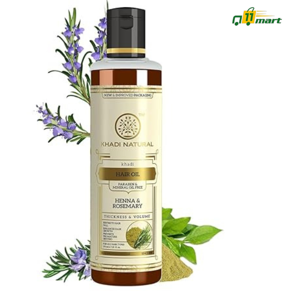 Khadi Natural Rosemary & Henna Hair Oil, Natural Oil
