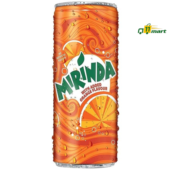 MIRINDA Orange No Artificial Flavors Soft Drink, Can