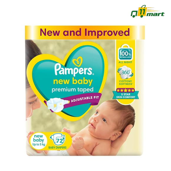 Pampers Active Baby Tape Style Baby Diapers, New Born-Extra Small