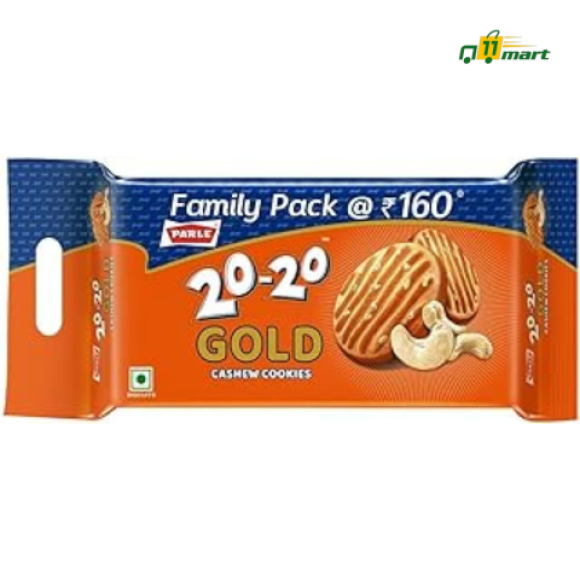 Parle 20-20 Gold Cashew Cookies Pouch