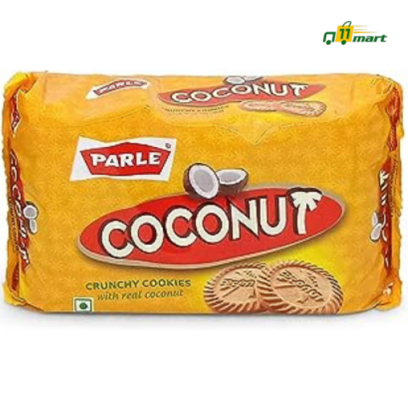 Parle Crunchy Cookies With Real Coconut Biscuit