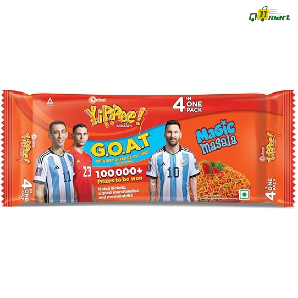 Pride Of India Sunfeast Yippee! Noodles Magic Masala, Instant Noodles With Real Vegetables, 240G