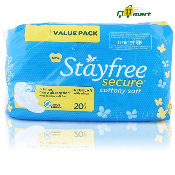 Stayfree Secure Cottony Soft Sanitary Pads - Regular