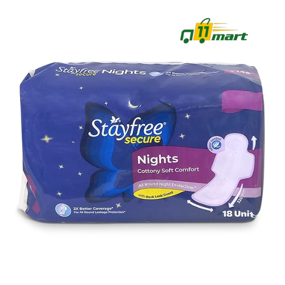 Stayfree Secure Night Cottony Soft Sanitary Pads for Women