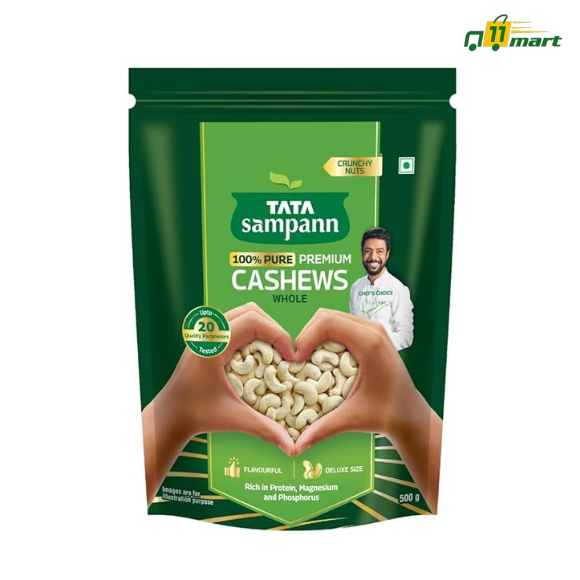 Tata Sampann Pure Cashews Whole, Kaju