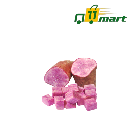 Purple yam cut