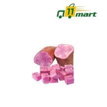 Purple yam cut